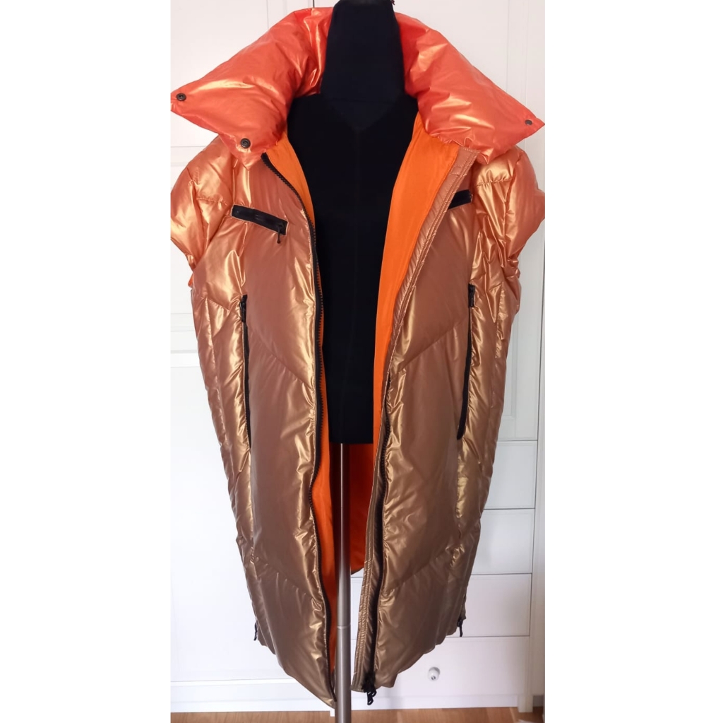 Stylish Gold And Orange Women's Vest